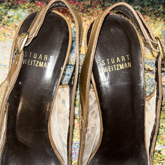 Stuart Weitzman Size 7.5 Peeptoe Heels - Picture 5 of 12